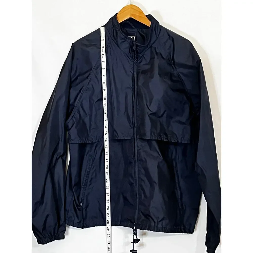Lands' End Men's Navy Lightweight Windbreaker size L 42-44 Pre-Owned some marks